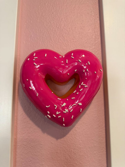 Pink Heart Donut Wall Decor