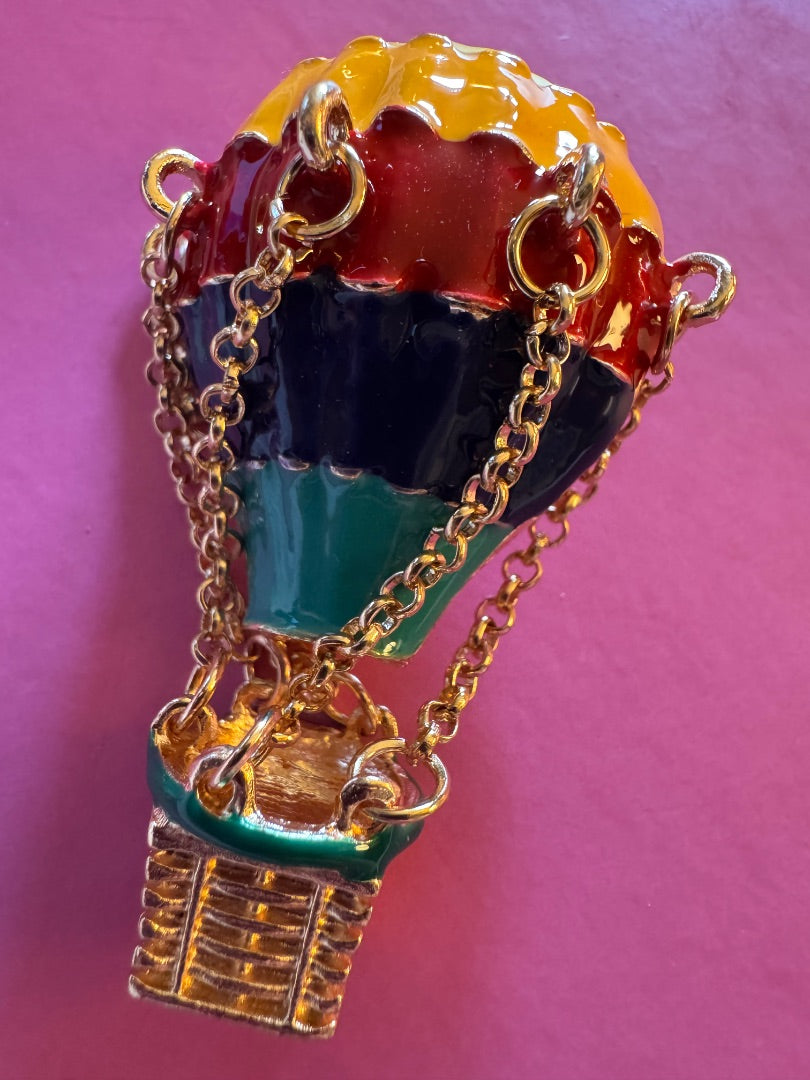 Hot Air Balloon brooch