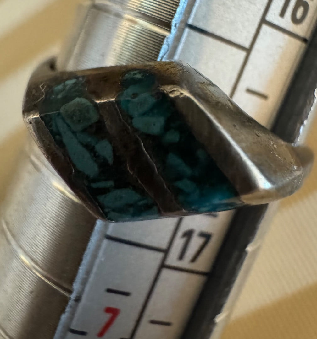 The Silver Mesa 925 turq inlay ring 6