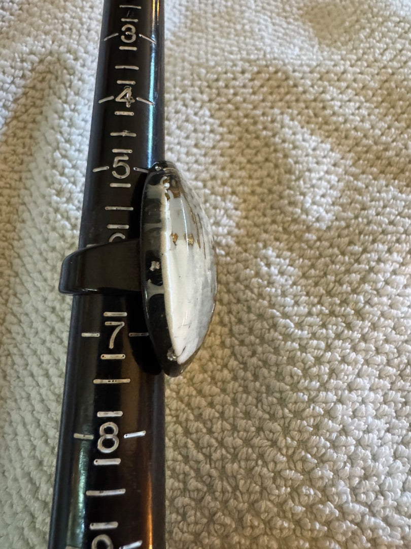 Black White Gold Resin? ring 7