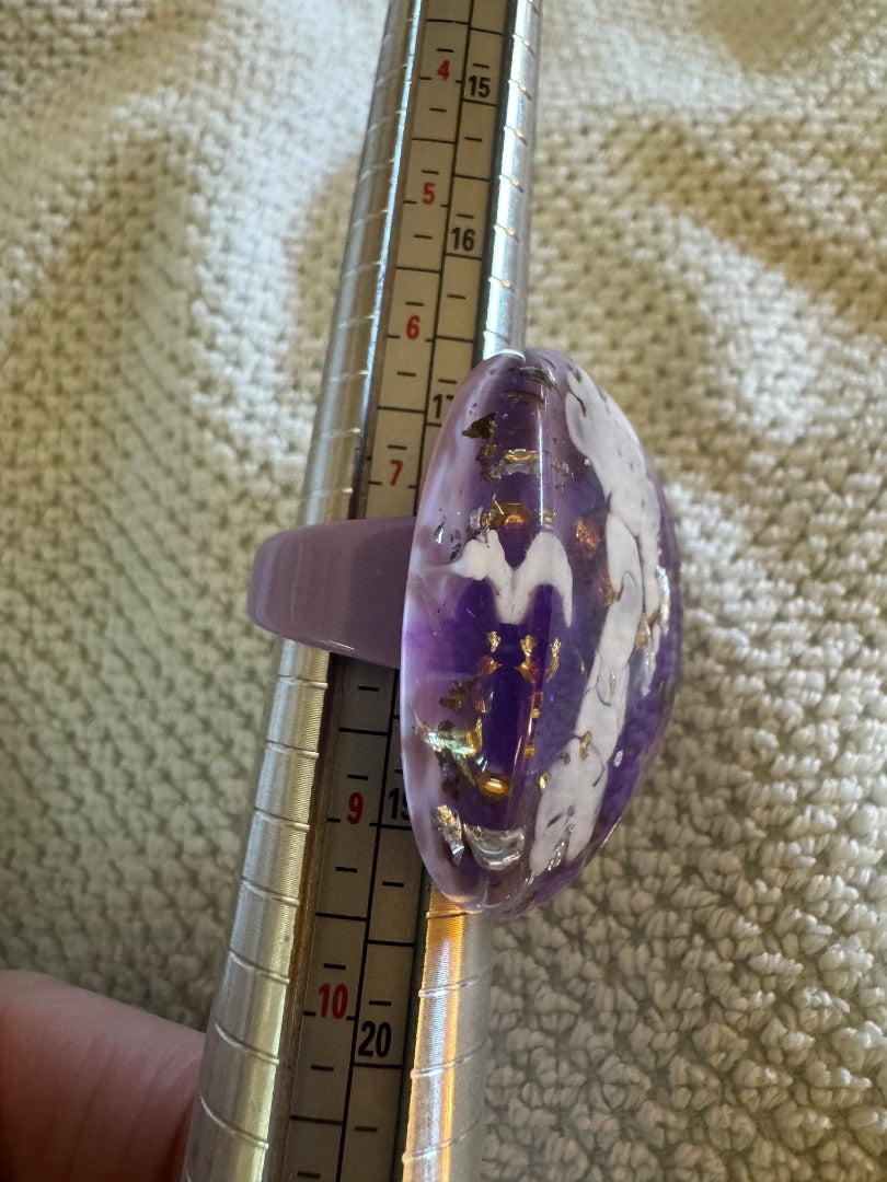 Light Purple White Resin? ring 8