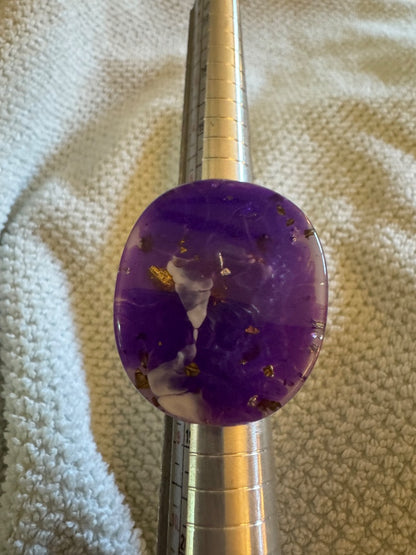 Deep Purple White Resin? ring 8