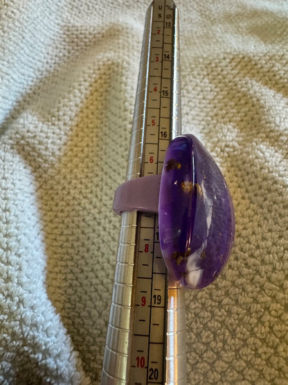 Deep Purple White Resin? ring 8