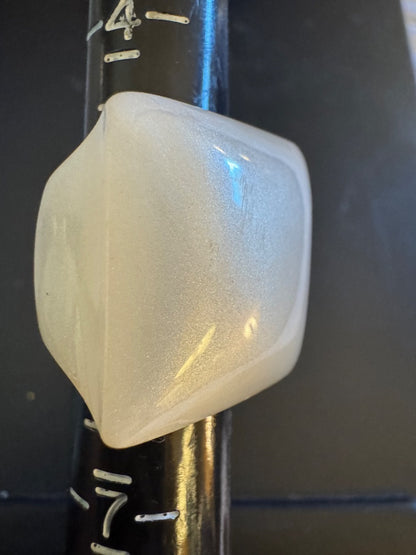 Ivory Square Resin? ring 5 1/2