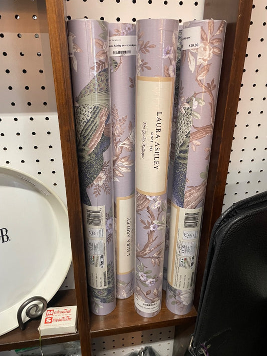Laura Ashley peacock wallpaper