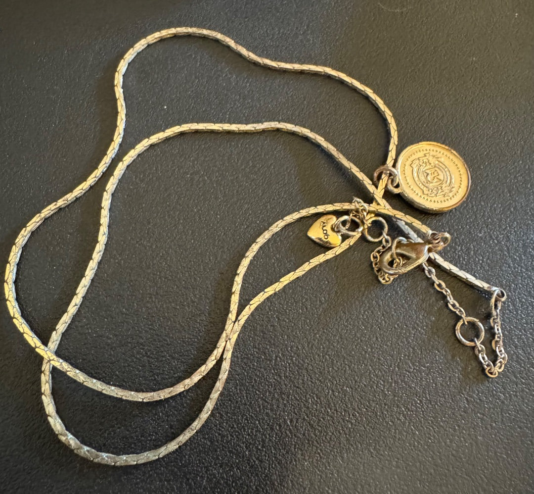 ALDO gold tone coin necklace