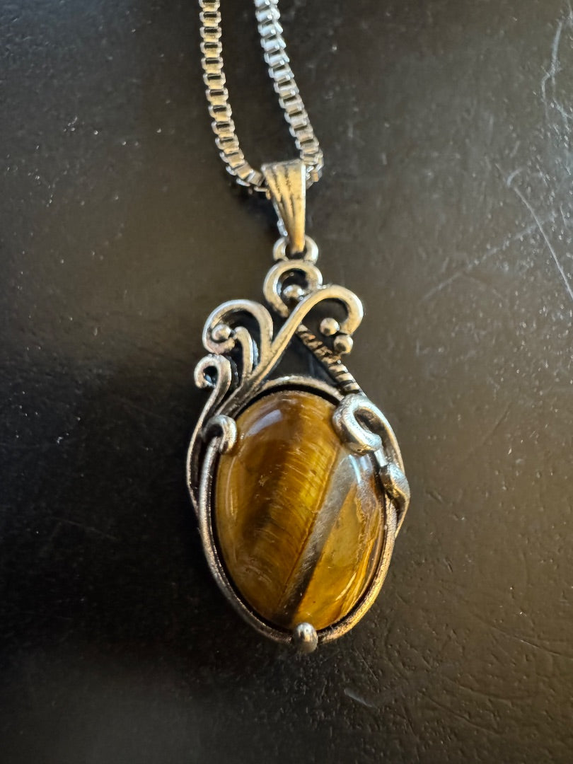 Tigers Eye 925FS necklace