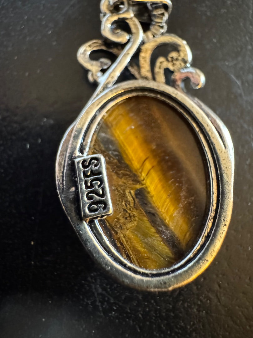 Tigers Eye 925FS necklace