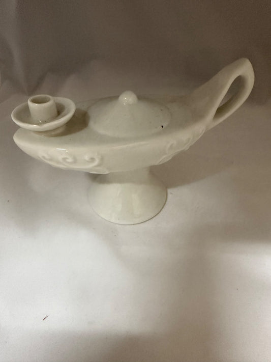 White  Ceramic candle holder, Medium