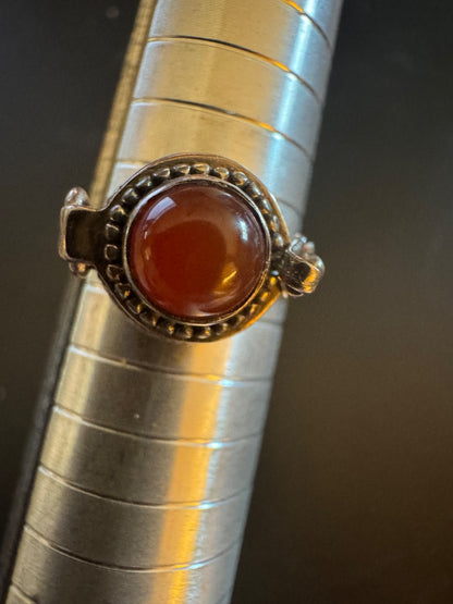 Orange 925 stamped poison ring 9