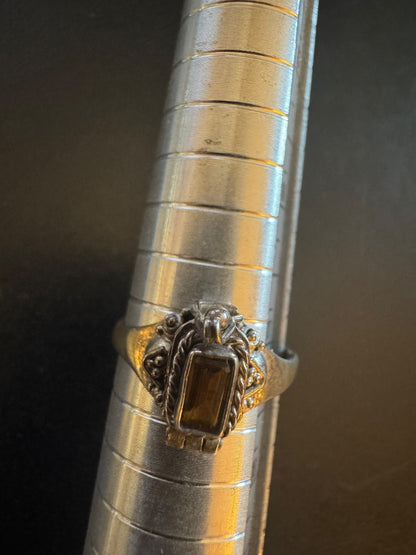 Orange 925 stamped poison ring 6 1/2