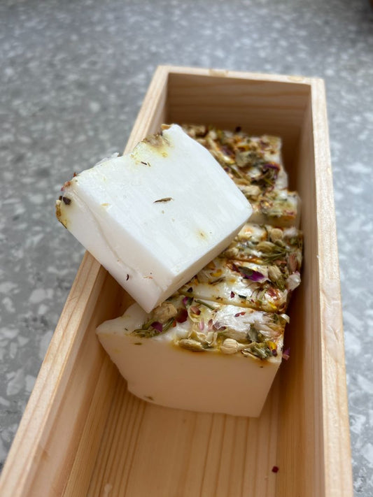 Soap with yellow flowers