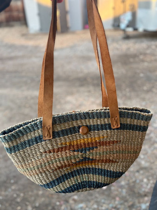 Leather + Woven Bag
