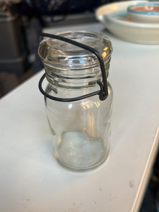 Small mason jar glass top