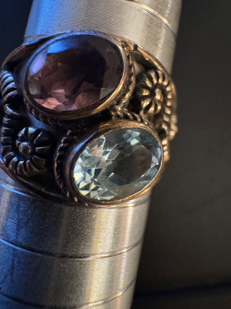 Purple Blue stone 925 ring 9