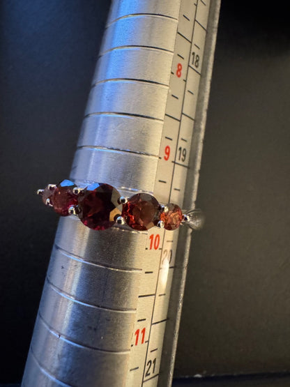 3 stone garnet ring 9 1/2