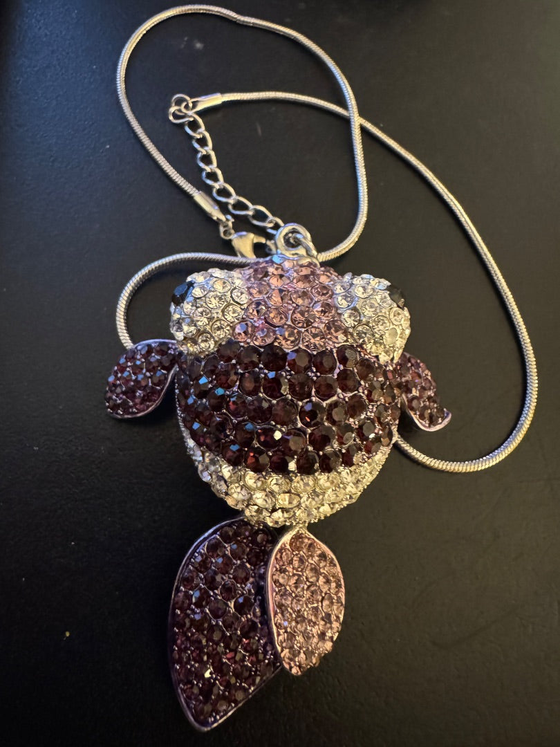 Purple Clear Betsy Johnson?? pendant
