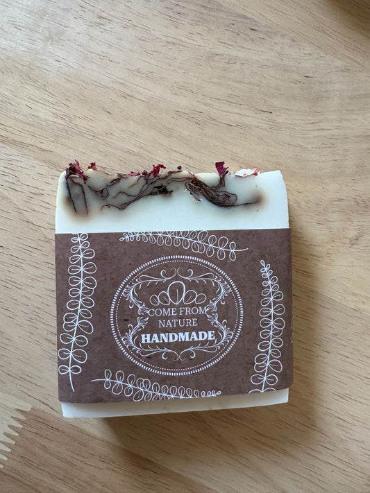 Soap with dark flowers