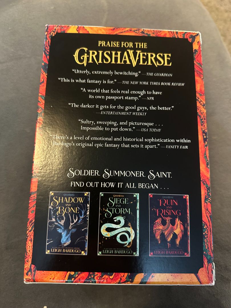 Softcover Shadow and Bone Trilogy Boxset - Like New, 12 x 8 x 5