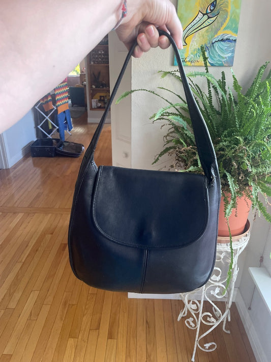 Vintage black Coach Ergo shopping bag with flap (as-is)