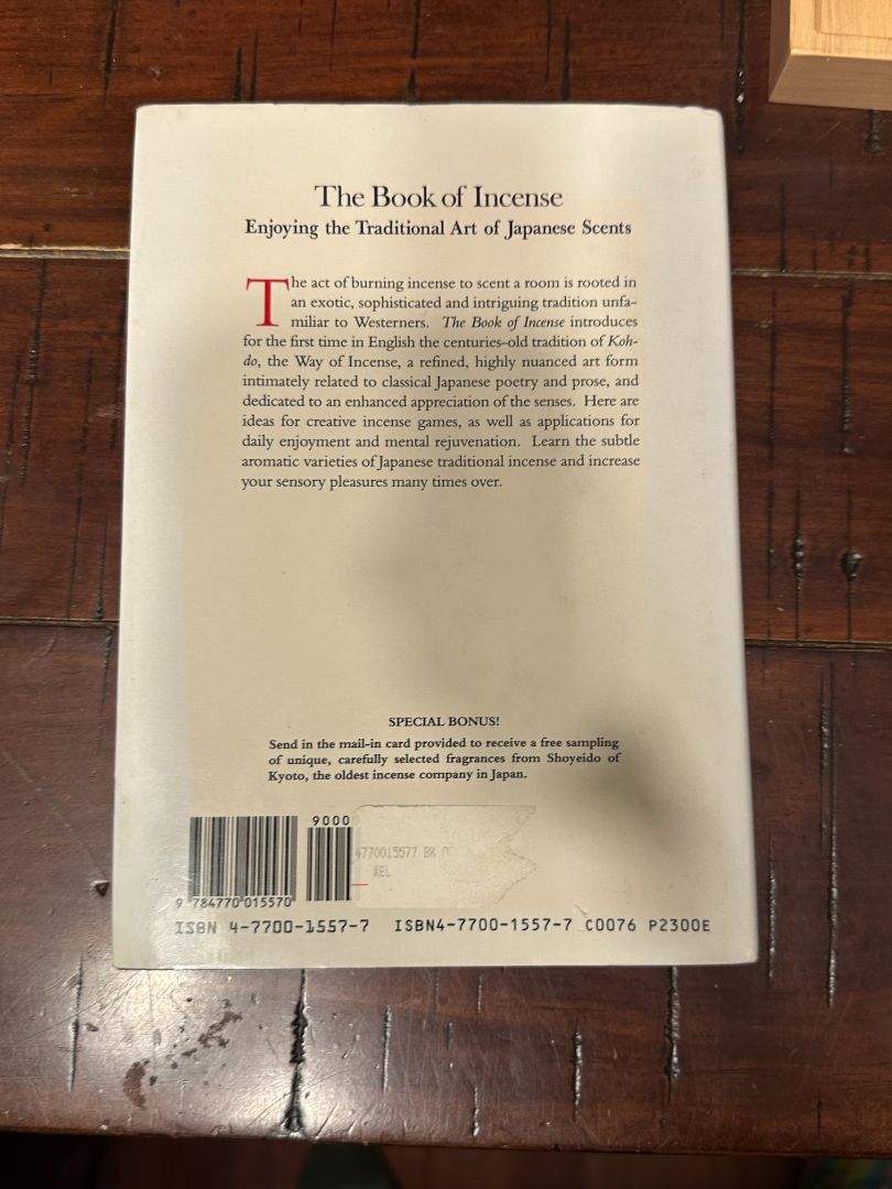 The Book of Inccense, 6 x 4 x 1