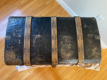 Antique domed steamer trunk