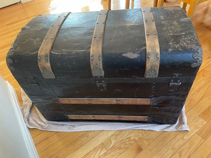 Antique domed steamer trunk