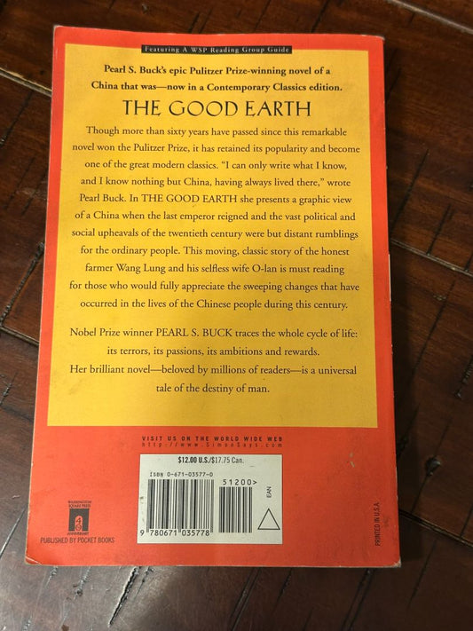 Paperback The Good Earth by Pearl S Buck, 6 x 4 x 1