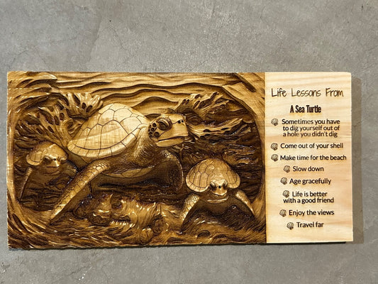 3D engraving Turtle, 6x11