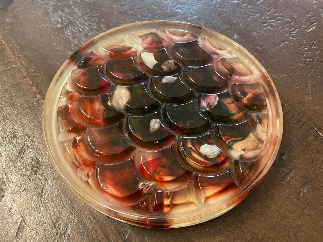 Multi Handmade Dark Mermaid Coasters (4-set)
