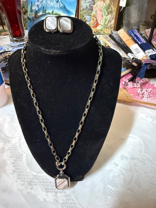 Gunmetal  Necklace earring set