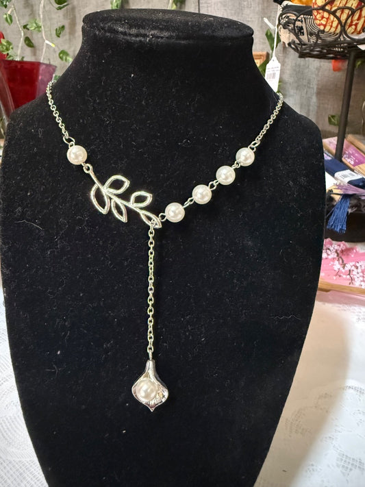 Silver tone Lariat Jewelry