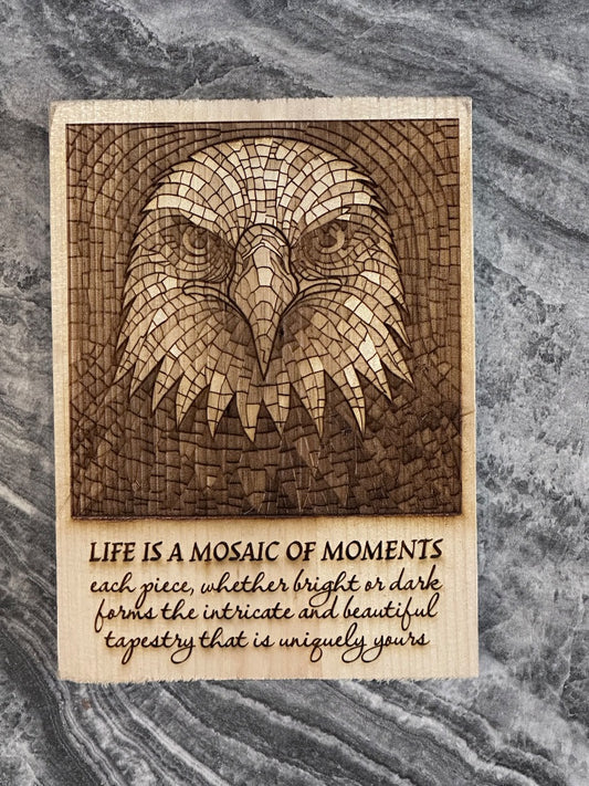 3D engaved Eagle Mosaic, 5x7
