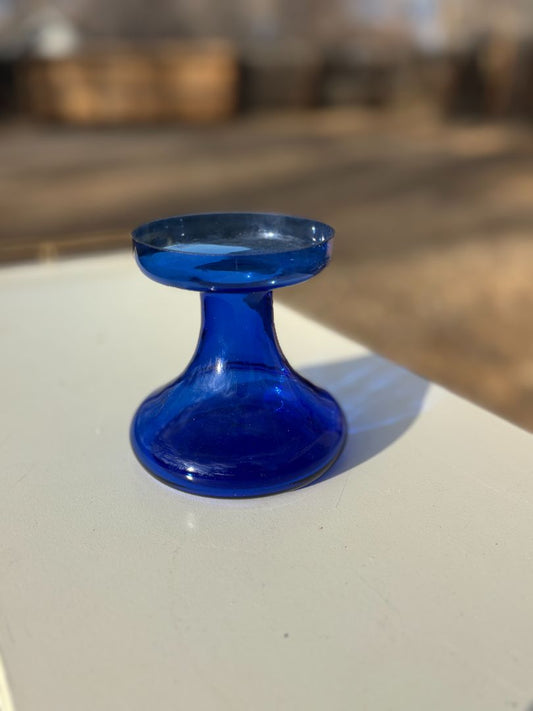 Blue glass vase