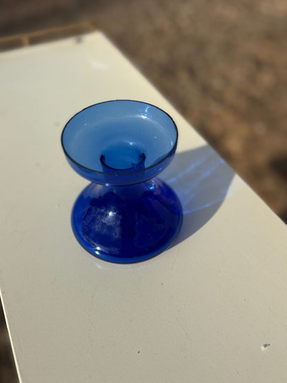 Blue glass vase