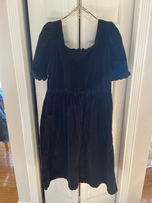 Laura Ashley/Joanie Clothing black velvet dress, XL