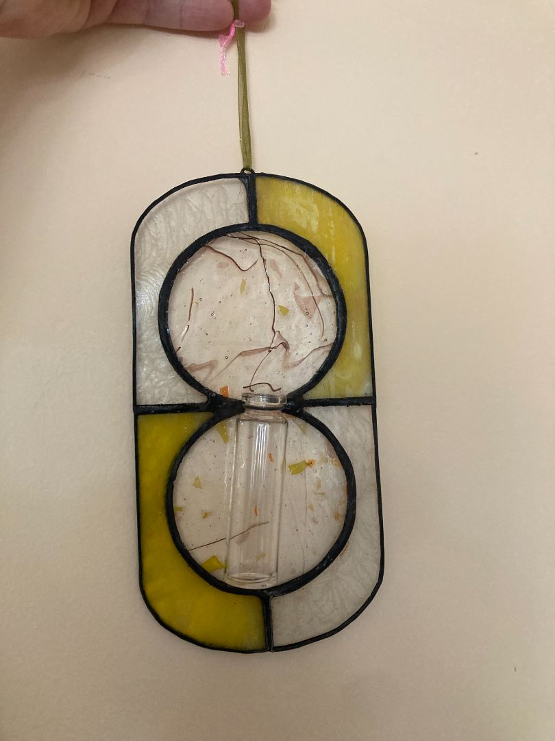 yellow  Stained glass plant propagation station