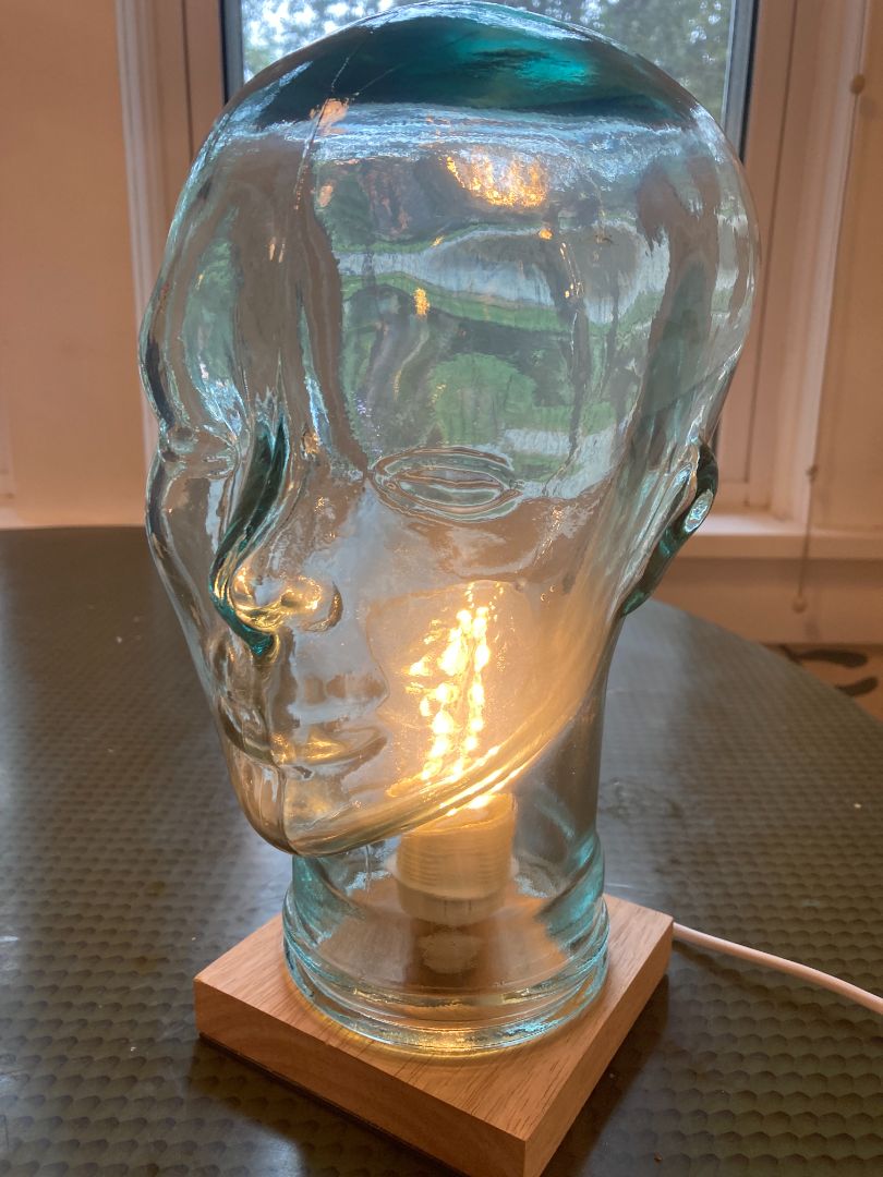 clear  Glass Head Lamp