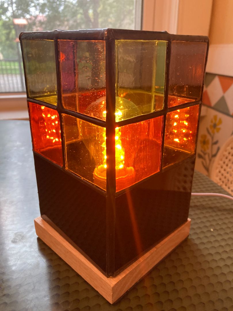 Stained Glass Lamp Cubed