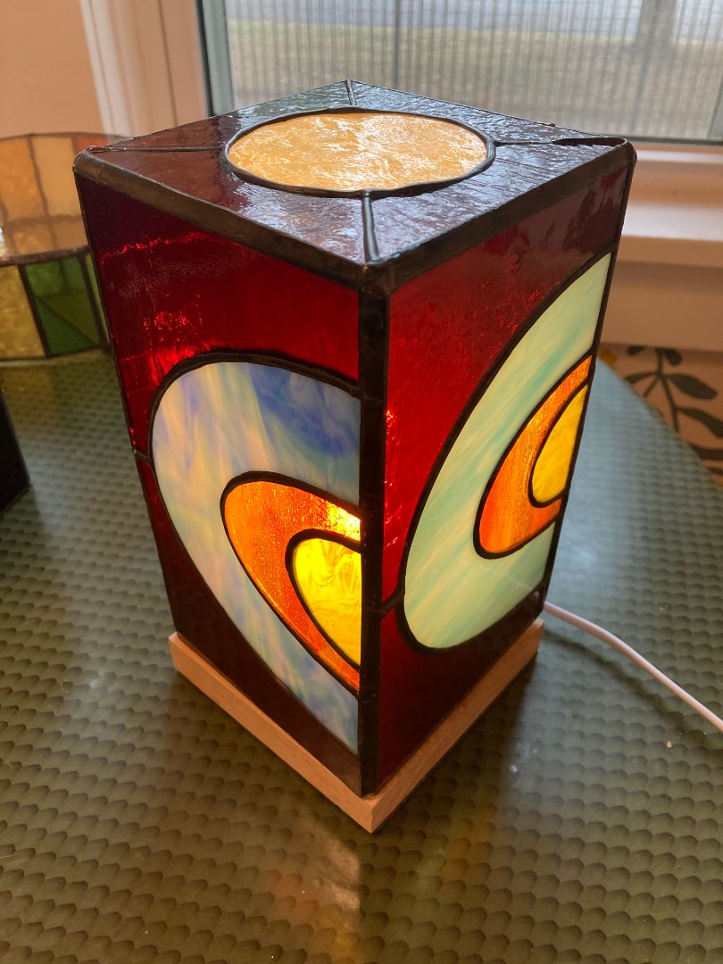 multi  Stained Glass Lamp Colorado Comet