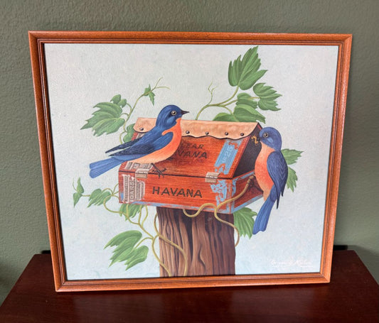 Vintage Havana Painting, 14.5 " by 12.5"