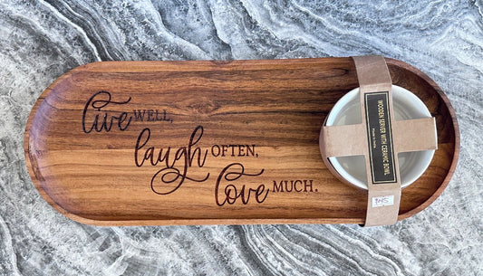 Engraved Serving Tray Set, 8x16