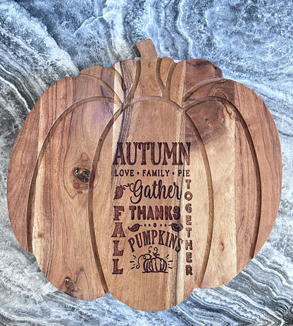 Brown  Pumpkin Charcuterie Set, 6x11