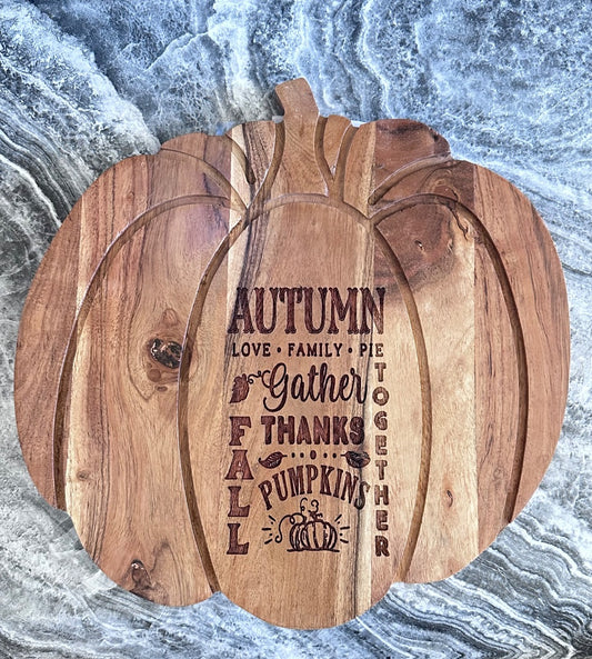 Brown  Pumpkin Charcuterie Set, 6x11