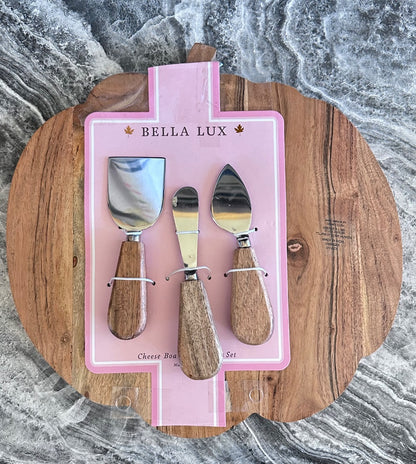 Brown  Pumpkin Charcuterie Set, 6x11