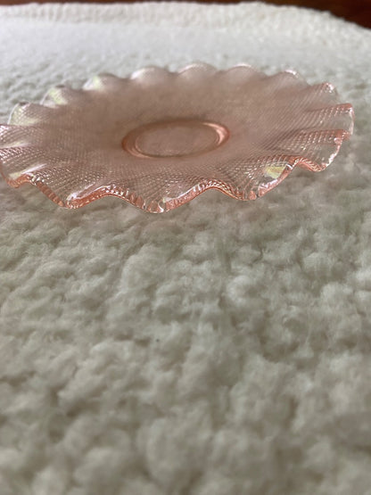 PINK Italian Colony Ruffles waffle bowl and saucer, 5.5