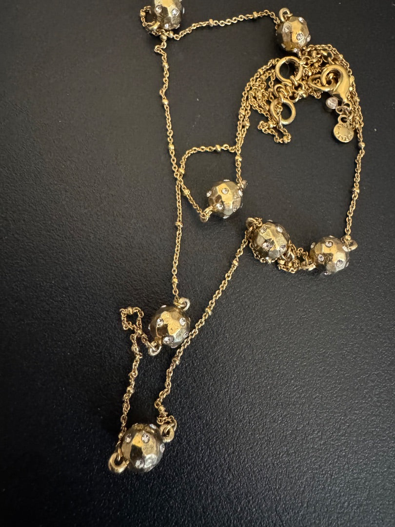 Ann Taylor gold tone rhine necklace