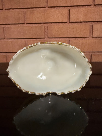 Cream Northwood Northwood Argonaut Shell Custard Glass Jam Compote, 5” tall, 5” wide