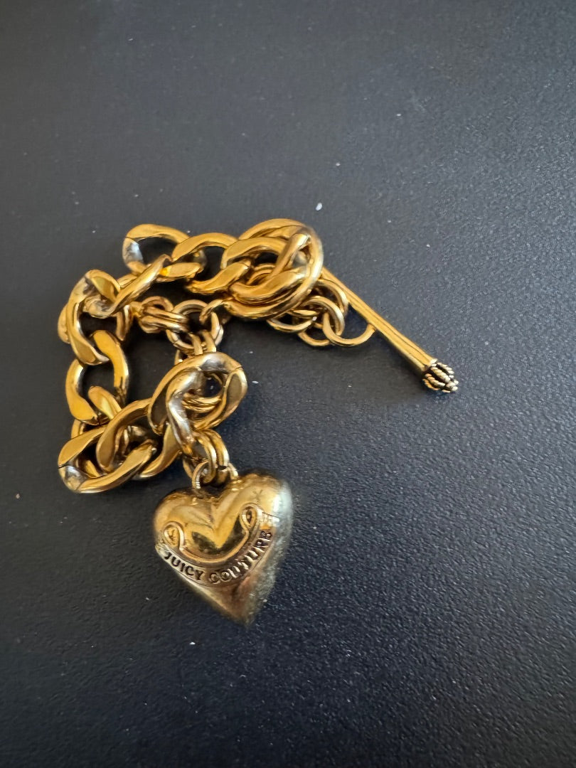 Juicy Couture Gold-Stone starter charm bracelet