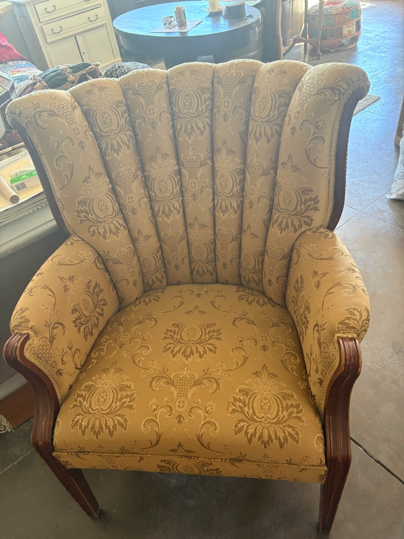 Gold upholstered chair  Chair